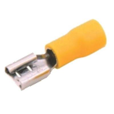 Pré-isolado Fêmea Amarelo 4,0A 6,0mm para Cabos Cobre Bivolt Germer Porcelanas