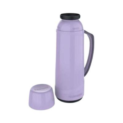 Garrafa Térmica Cristal 1L Lavender Vidro Dupla Parede Cozinha Lilás Soprano