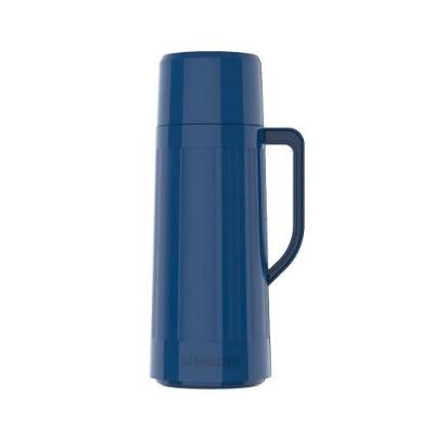 Garrafa Térmica Topázio 1L Conservação Temperatura Aço Inox Azul Soprano