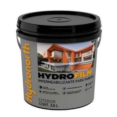 Impermeabilizante para Paredes Hydrofilm com Resistência e Durabilidade Cinza Hydronorth 3,6L