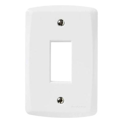 Placa Vertical Lux2 1 Conector 4x2 com Sistema Modular Branca Tramontina