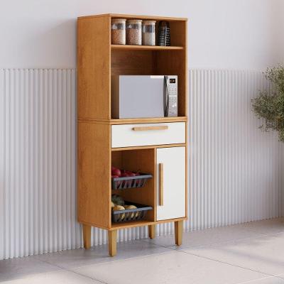 Fruteira Lorena 1 Porta 1 Gaveta MDP 60CM Off White Kaiki Móveis