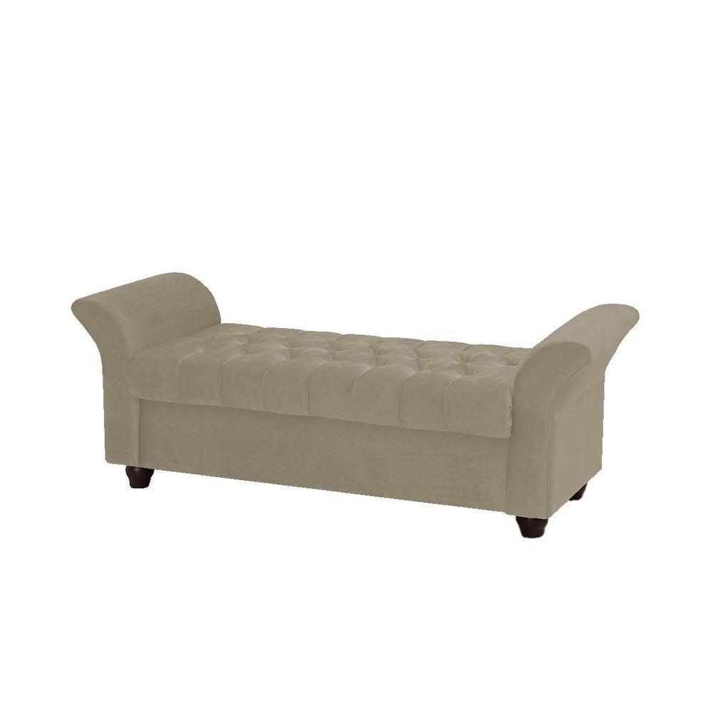 Recamier Divã Morabe P04 160 Cm Suede Bege Tca 941 - 2
