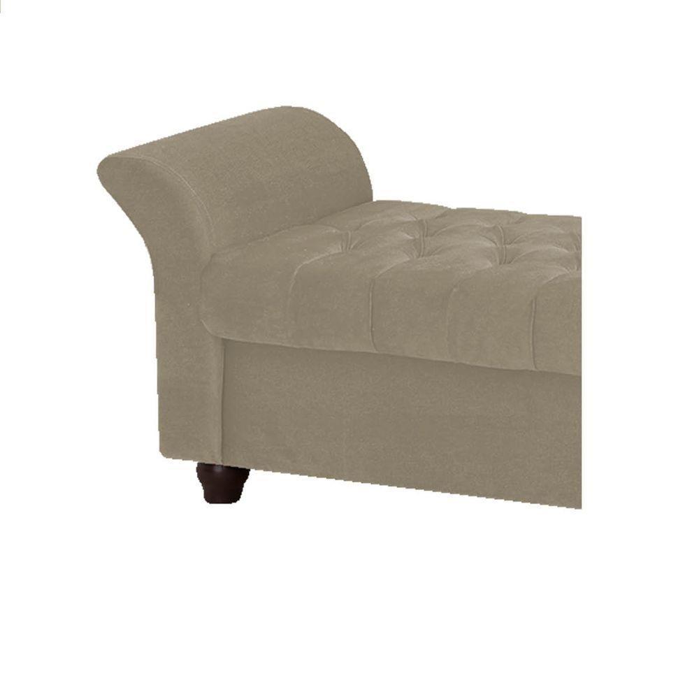 Recamier Divã Morabe P04 160 Cm Suede Bege Tca 941 - 4