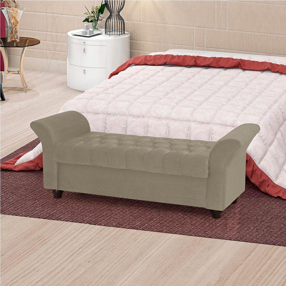 Recamier Divã Morabe P04 160 Cm Suede Bege Tca 941 - 6