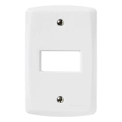 Placa de Interruptor Lux2 1 Posto Horizontal com Encaixe Lux2 Branca Tramontina 4X2