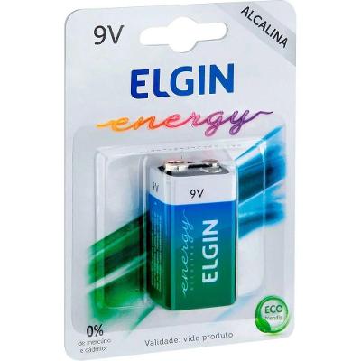Bateria Alcalina Energy 9V para Equipamentos com Descarga Rápida e Forte Elgin Blister