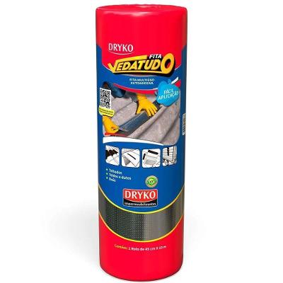 Fita Adesiva Asfáltica Vedatudo Autoadesiva Prata Dryko 45CM 10M
