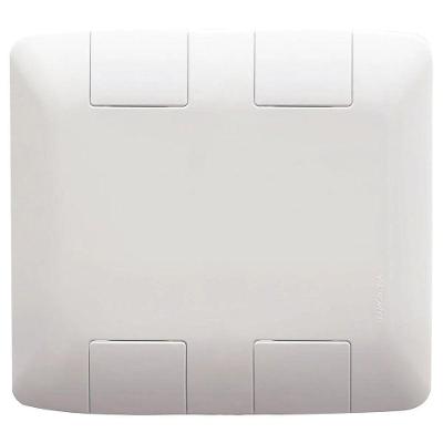 Placa Cega Aria Acabamento Auto Brilho Parafusos Ocultos Branco Tramontina