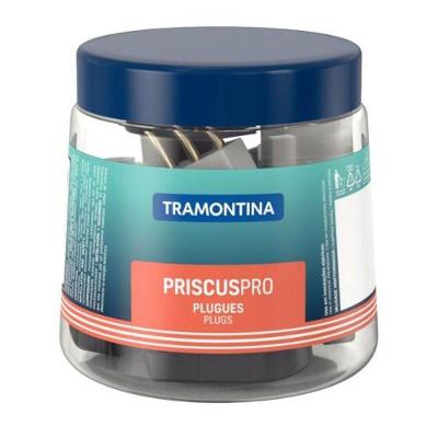 Pino Macho Angular 2P+T 10A-250V com Aterramento Preto e Branco Tramontina