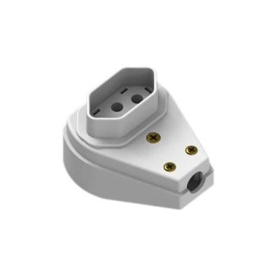 Pino Fêmea 19221 3P 20A com Conexão Bivolt Cinza Ilumi Materiais Elétricos