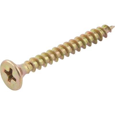 Parafuso para Madeira Chipboard 2939403500 Cabeça Chata Phillips Bicromatizado Amarelo Vonder