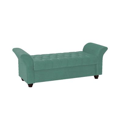Recamier Divã Morabe P04 140 Cm Suede Turquesa
