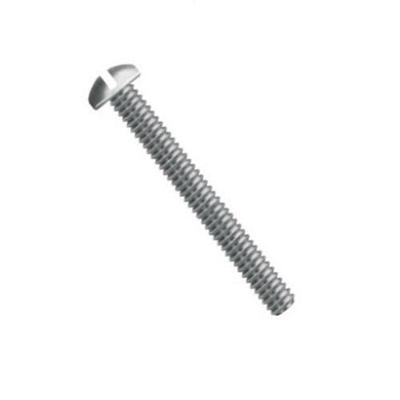 Parafuso Máquina Jomarca Cabeça Redonda Fenda Reta Galvanizado Inox 1-4'' X 1-2''