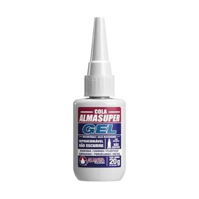 Adesivo Instantâneo Gel 20g Almata com Viscosidade Alta para Materiais Porosos Bivolt