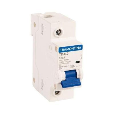 Disjuntor TDJ101C125 Protecao 1P 125A 10KA Bivolt Branco Tramontina