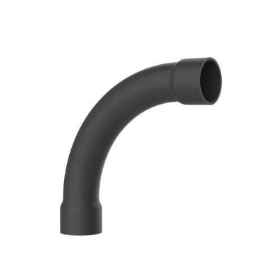 Curva C 1 para Instalação Segura com Encaixe Rápido Resistente a Impactos Preta Inpol