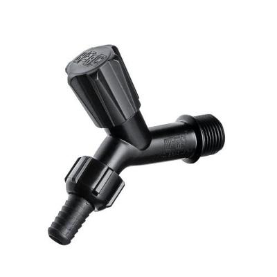 Torneira para Jardim 1-2 com Adaptador 3-4 Bitola 1-2 e Adaptador 3-4 Preto Herc