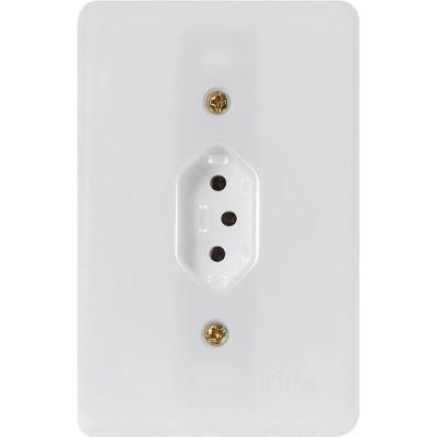 Tomada Stylus Ilumi com 1 Entrada 20A Branca 250V Bivolt Ilumi