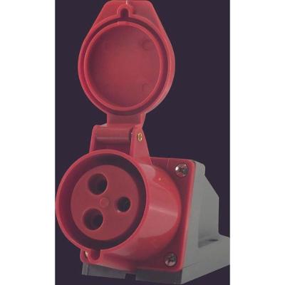 Tomada Sobrepor 3P+T 16A 380-415V 6H Industrial Vermelha Soprano