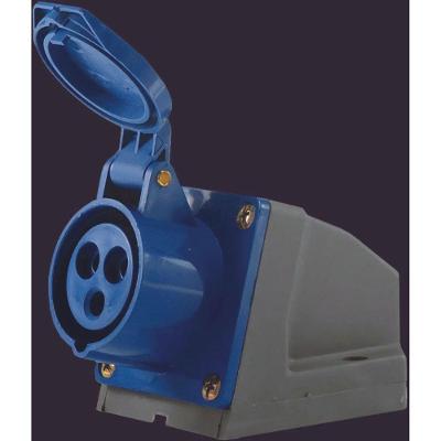 Tomada de Sobrepor 6H 2P+T 16A 200-250V Azul Alta Resistência e Confiabilidade Soprano