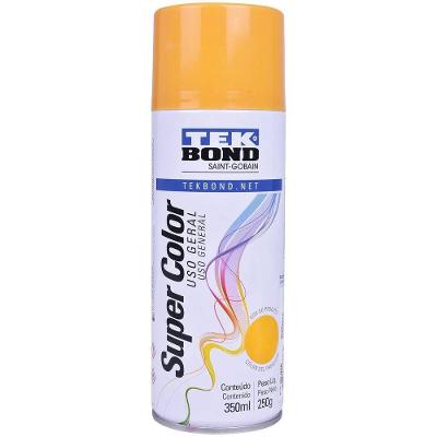 Tinta Spray Super Color Uso Geral Secagem Rápida Amarelo Tekbond 350ML