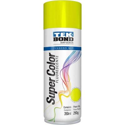 Tinta Spray Luminosa Tekbond Efeito Luminoso Amarelo 350ML