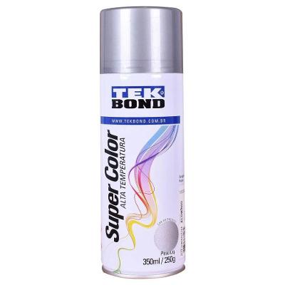 Tinta Spray Alumínio Alta Temperatura Até 600 graus C com Bico Anatômico Tekbond 350ML