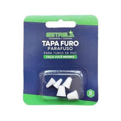 Tapa Furo Parafuso PVC para Acabamento Branco Estrela 5 Peças