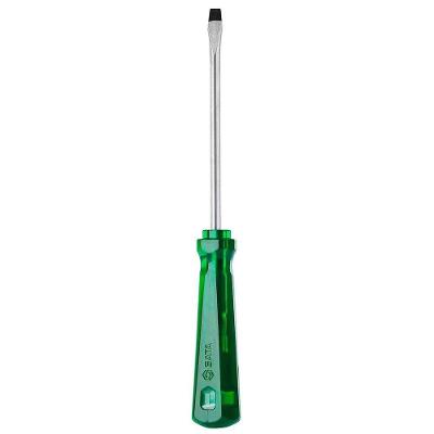 Chave de Fenda 1-8x6 Cromo Vanadio Haste Temperada Cabo Pvc Ergonomico Verde Sata