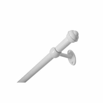 Suporte e Varão para Cortina Prátiko Kit Simples 2,5m Branco Bella Arte