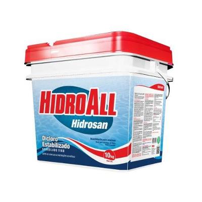 Produto para Piscina Hidrosan Dicloro Desinfetante Cloro 10kg Hidroall do Brasil