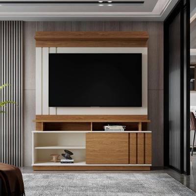 Estante Painel TV Goias 1 Prateleira MDF-MDP 150CM Off White Amendoa Casah