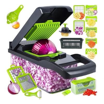 Cortador Fatiador Ralador e Picador Multifuncional 8 em 1 com Lâminas Inox para Cozinha Inox