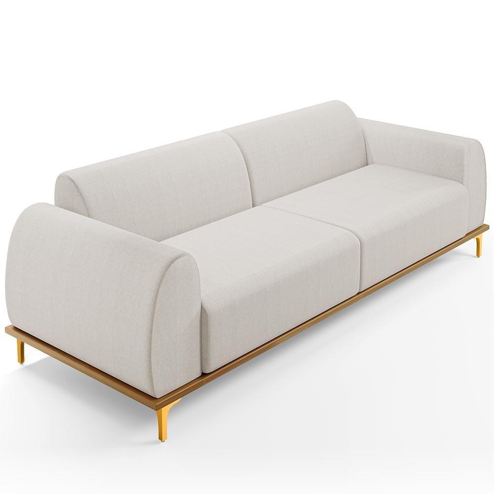 Sofá 04 Lugares Para Sala De Estar Kiev 260 Cm Cru C-443 - 1