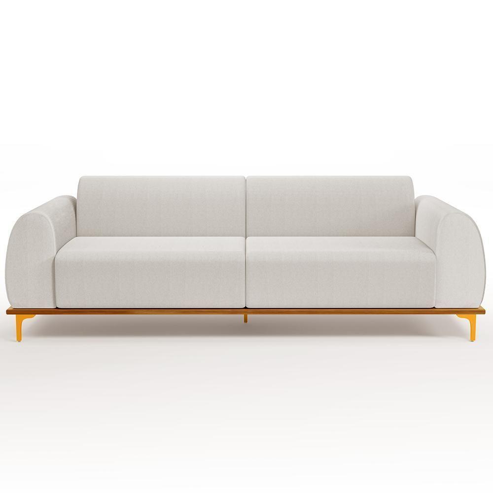 Sofá 04 Lugares Para Sala De Estar Kiev 260 Cm Cru C-443 - 6