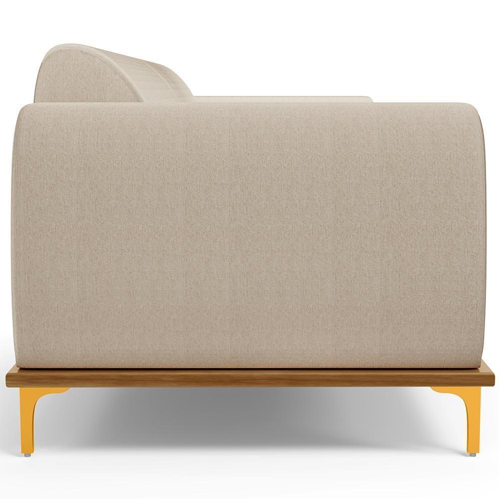 Sofá 04 Lugares Para Sala De Estar Kiev 260 Cm Bege C-107 - 3