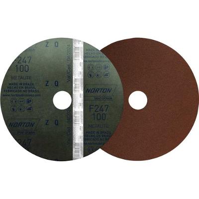 Lixa em Disco F-247 para Metais Ferrosos Costado de Fibra 180MM Grão 100 Norton