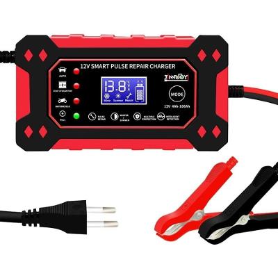 Carregador de Bateria Automotivo Digital 12V para Carro Moto Caminhão Barco Portátil Bivolt