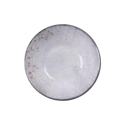 Bowl Floralis em Porcelana Decorada Design Floral para Mesa Posta Branco Tramontina 18CM