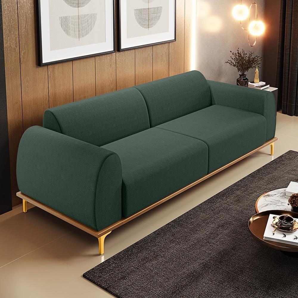Sofá 04 Lugares Kiev 260 Cm Verde Musgo C-117 - 7