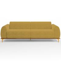 Sofá 04 Lugares Kiev 260 Cm Veludo Mostarda C-260 - 6