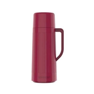 Garrafa Térmica Topázio Conservação de Temperatura Aço Inox para Uso Diário Vermelho Soprano 1L