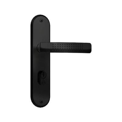 Fechadura Dots Externa F-2600-64 de Embutir Acionamento por Chave para Porta de Madeira Preto Fosco