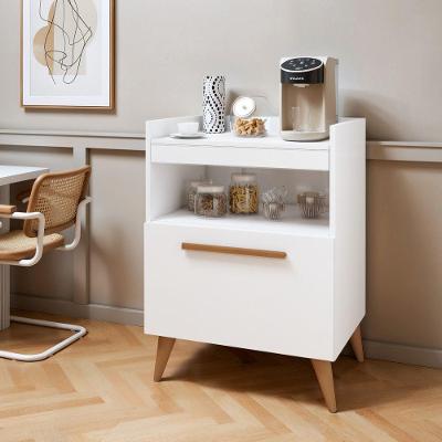 Balcão Aparador Buffet Gramado 1 Porta MDP 55CM Branco Kaiki Móveis