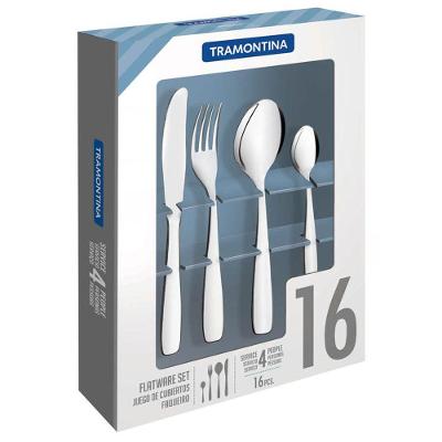 Faqueiro Amazonas 16 Peças Aço Inox Brilho para Mesa Inox Tramontina