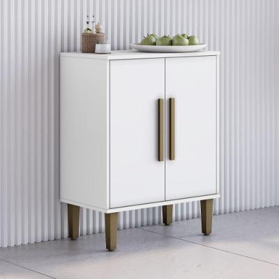 Balcão Lorena 2 Portas sem Gavetas MDP 60.75CM Branco Kaiki Móveis