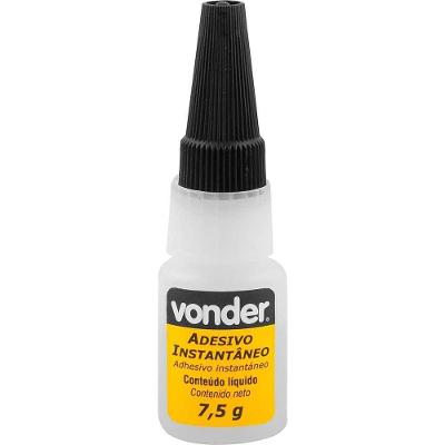 Adesivo Instantâneo Cianoacrilato Vonder Colagem Transparente e Instantânea Média Viscosidade