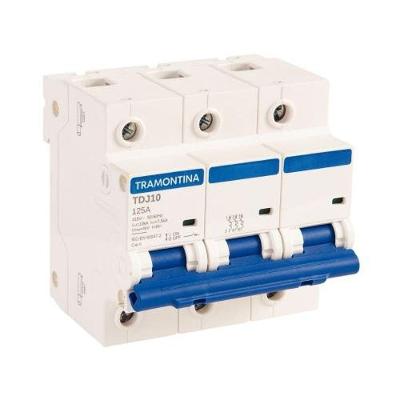 Disjuntor TDJ103C125 3P125A 10KA Protecao Bivolt Branco Tramontina 36706