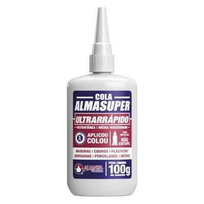 Adesivo Instantaneo AEP401 Multiuso Alto Desempenho Formula Ultrarrapida Baixo Odor 100G Almata